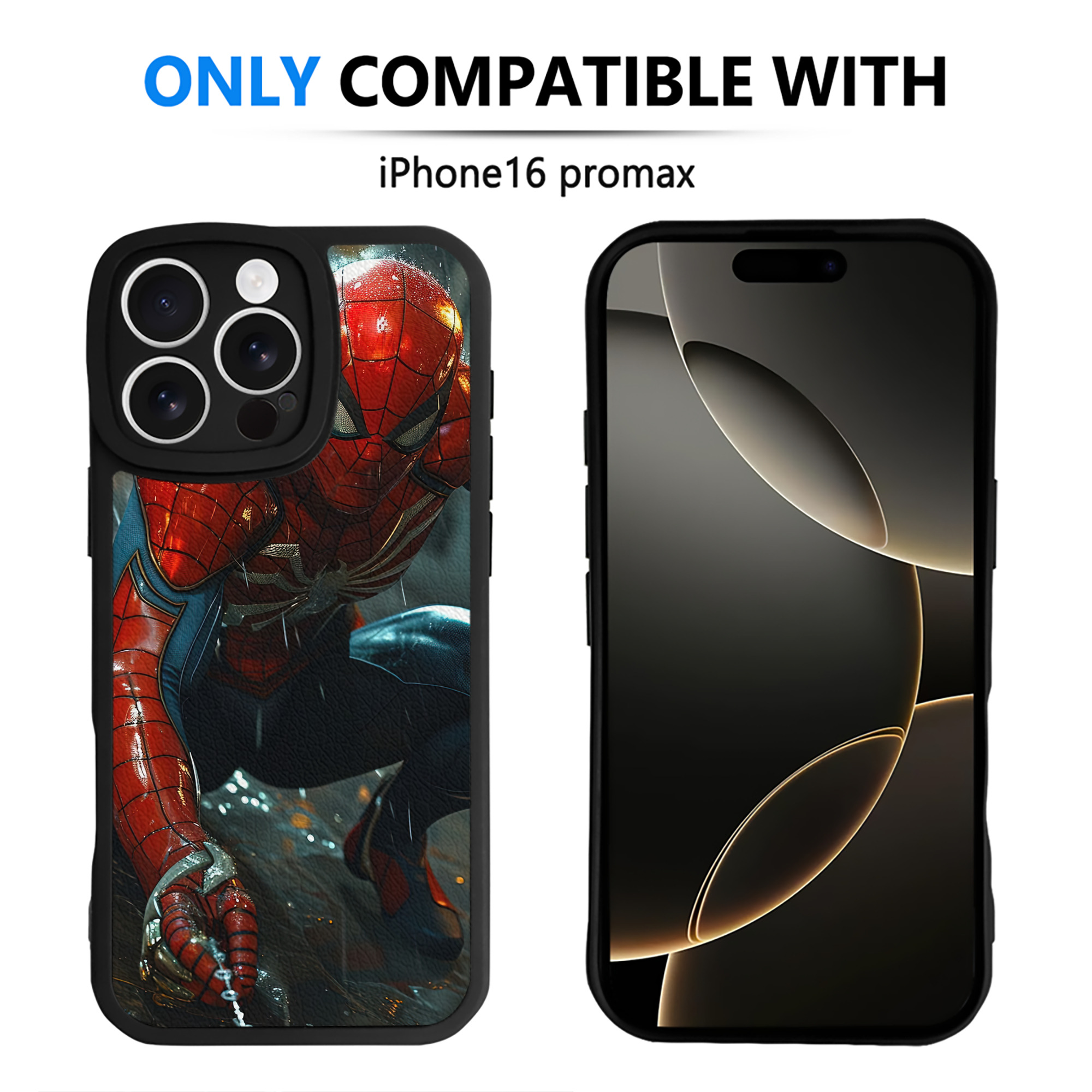 Spider Man スパイダーマン 【iPhone 16シリーズ対応】シリコンスマホケース（レザー調） 材質：シリコン